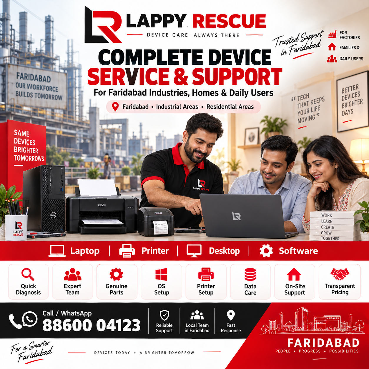 Complete device service in Faridabad