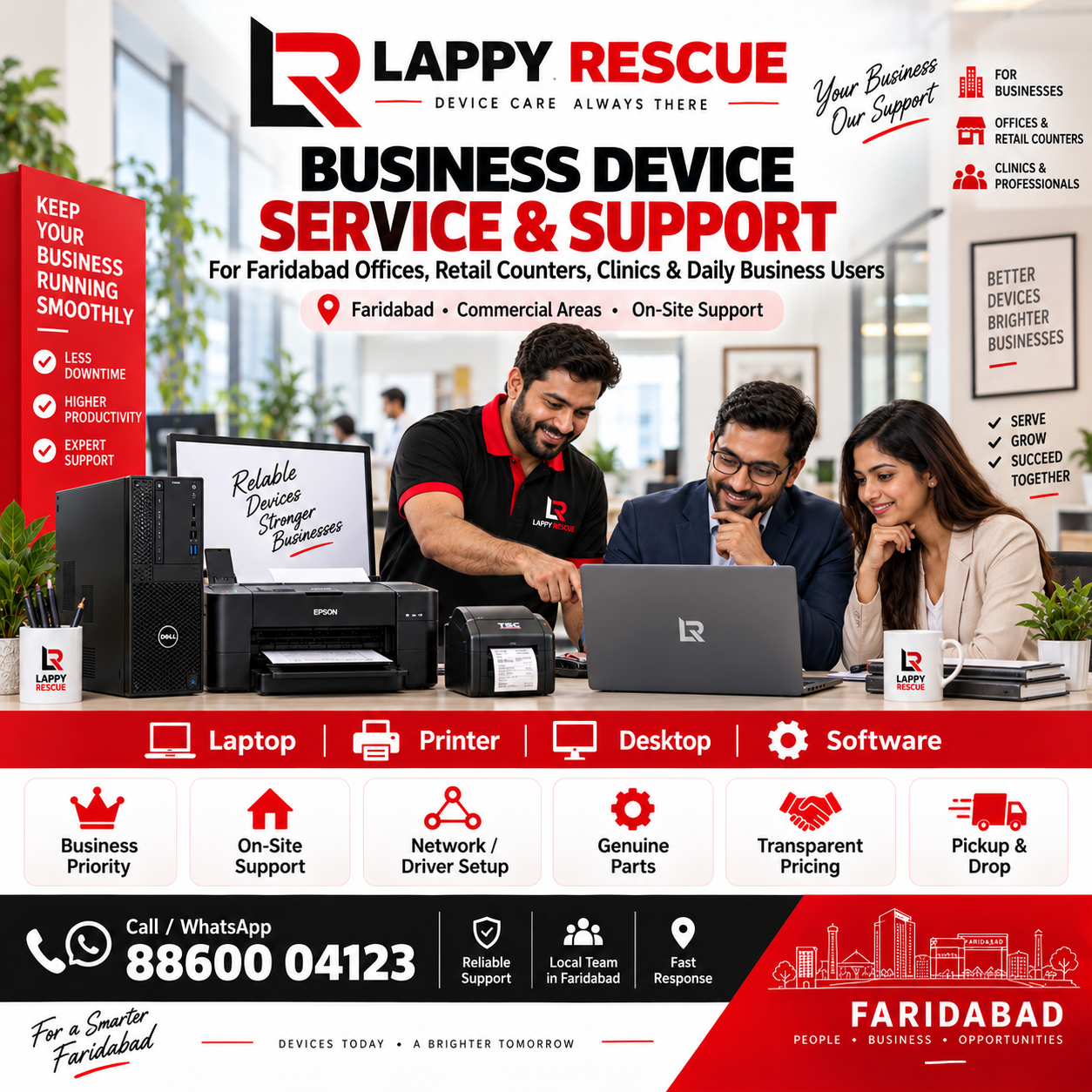 Business device support in Faridabad