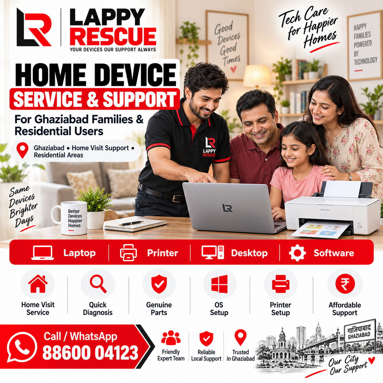 Home device service for Ghaziabad families