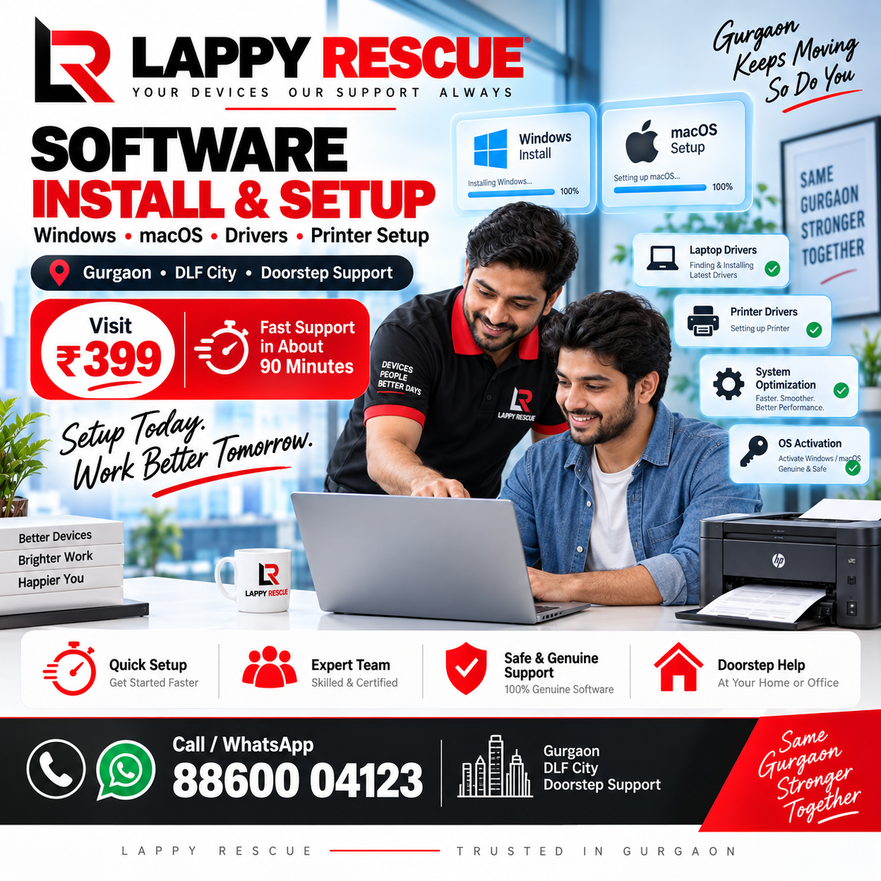 Software installation and setup in Gurgaon