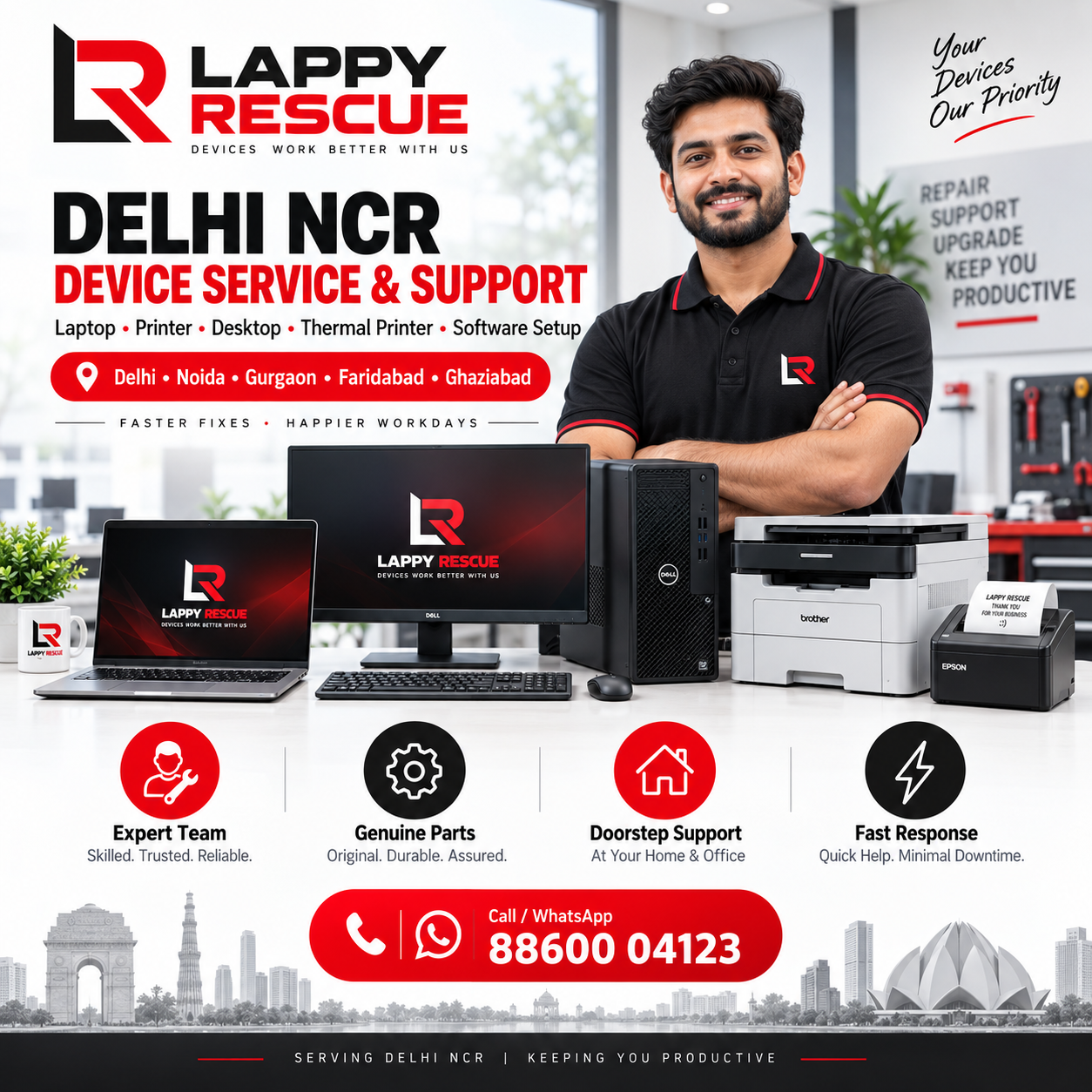 Delhi NCR device service and support