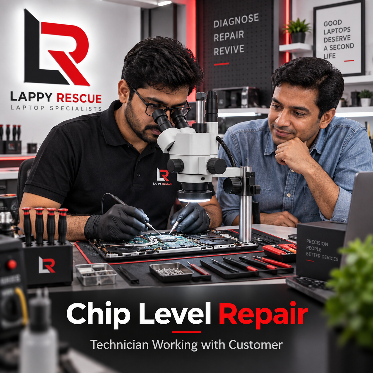 Chip level laptop repair