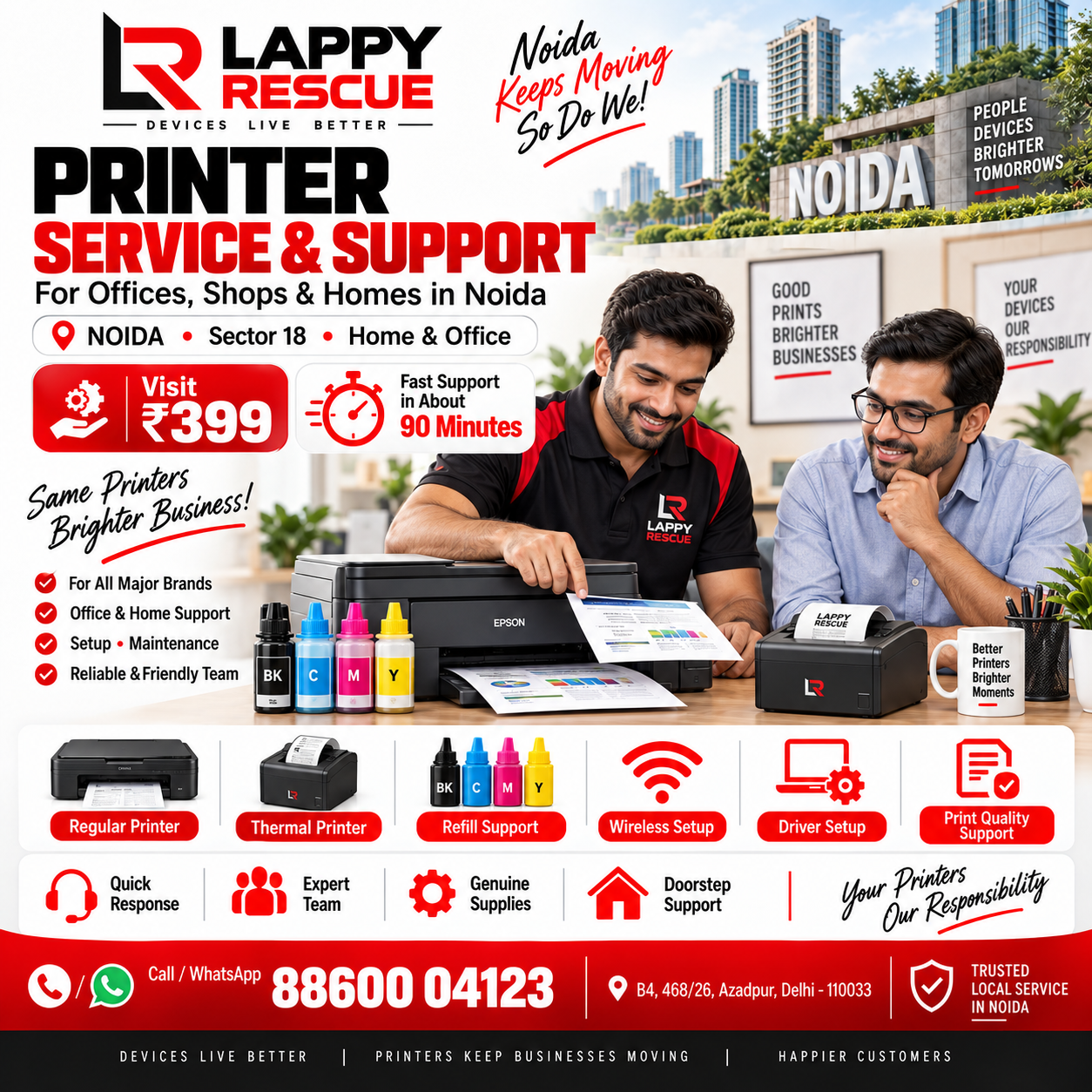 Printer service and support in Noida
